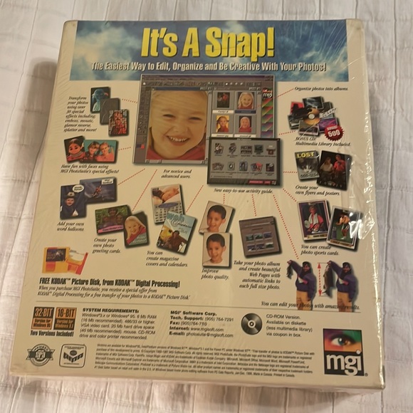MGI photo Sweet version 8.0 software for windows 3.1 and windows 95 brand new - Picture 2 of 4